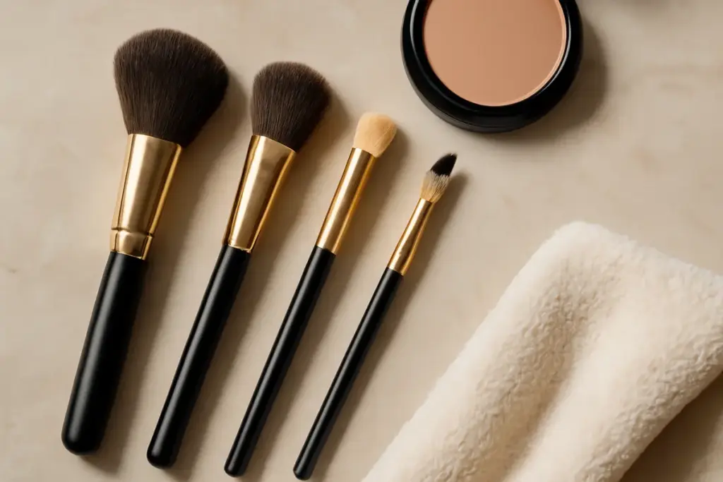 Pennelli da makeup essenziali: le forme che semplificano il risultato professionale a casa