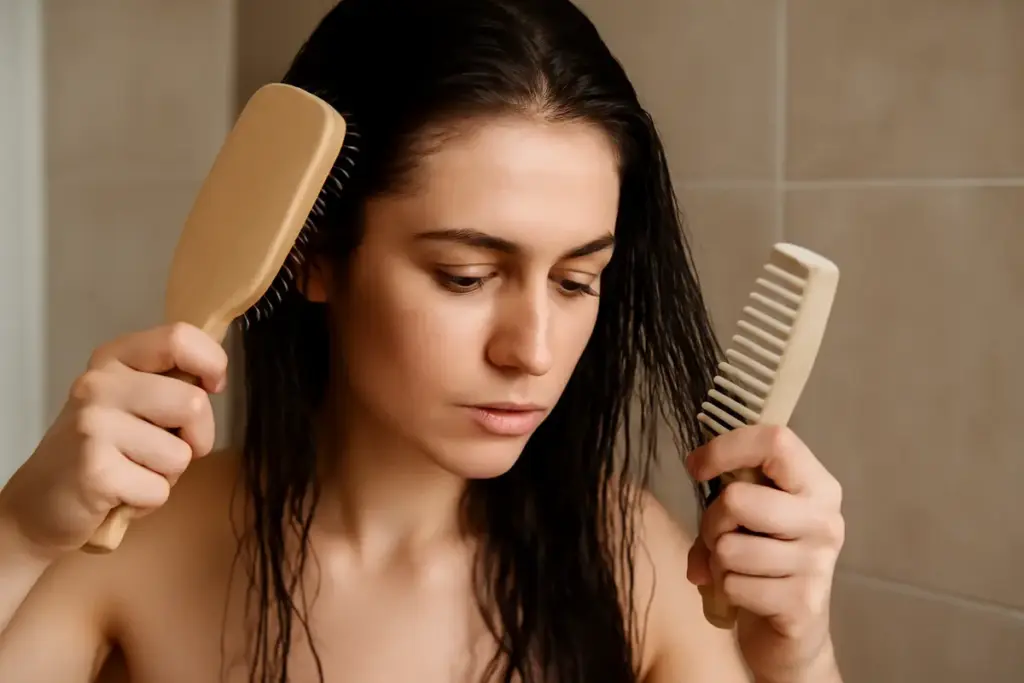 Spazzola o pettine sui capelli bagnati? Il consiglio degli esperti per evitare rotture
